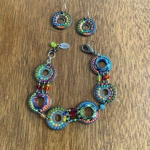Firefly Design Bracelet & Earrings